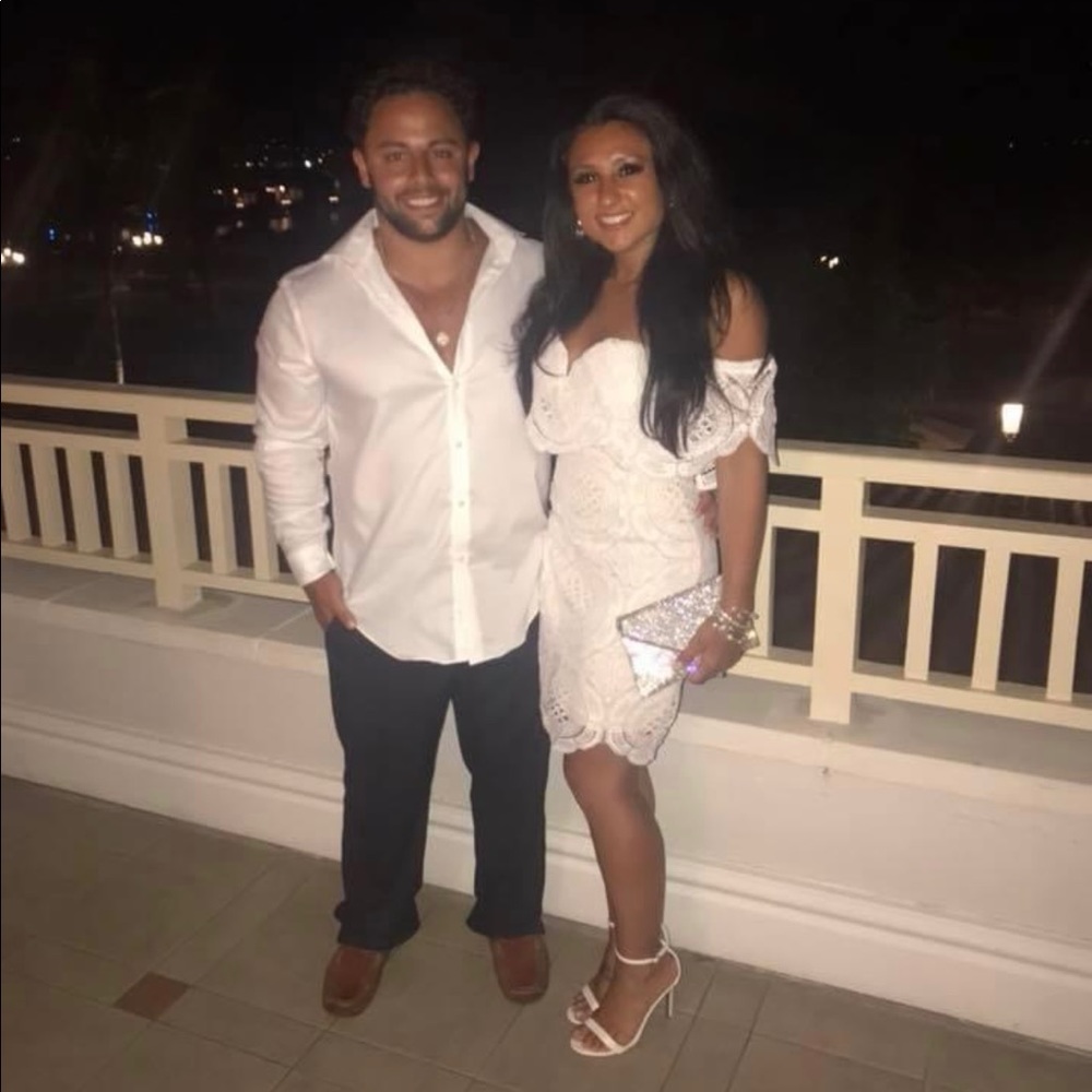 Lulus White Fitted Dress